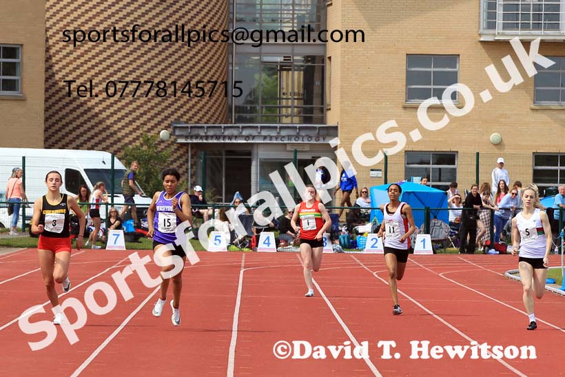 Womens Under-17s 300 metres, 2022 Northern Inter Counties U17s and U15s Track and Field, York, Thursday, June 2nd. Photo: David T. Hewitson/Sports for All Pics